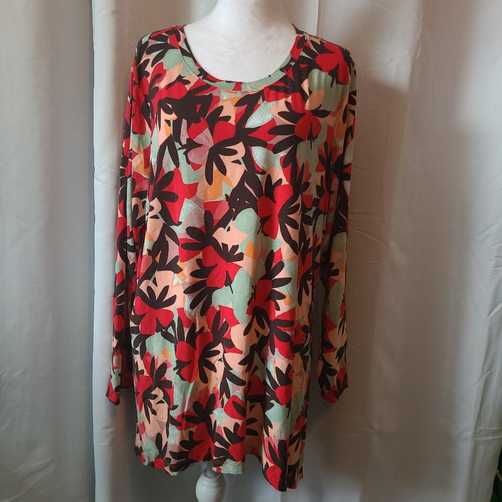 Woman's LOGO Lori Goldstein top - 1X - Hannah style